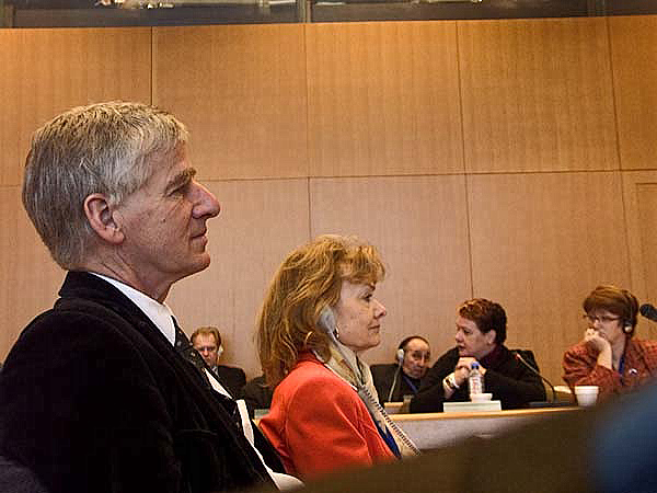 Burkhard von Seggern und Ursula Engelen-Kefer, IAO Verwaltungsausschuss, Arbeitnehmergruppe, März 2005